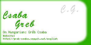 csaba greb business card